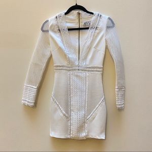 White cocktail dress Armani exchange bcbgmaxazria